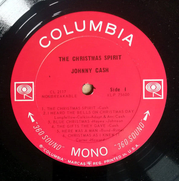 Johnny Cash : The Christmas Spirit (LP, Album, Mono, RP)