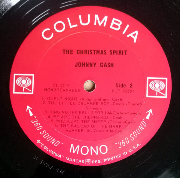 Johnny Cash : The Christmas Spirit (LP, Album, Mono, RP)