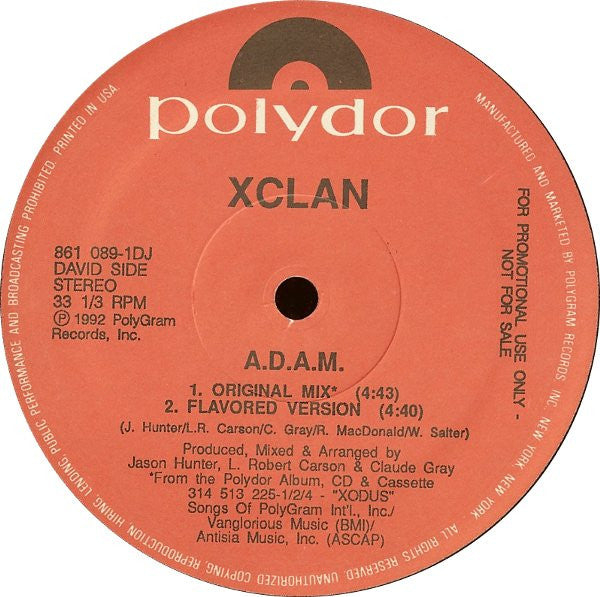 X-Clan : A.D.A.M. / F.T.P. (12", Promo)