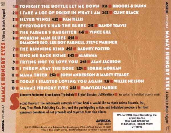 Various : Mama's Hungry Eyes - A Tribute To Merle Haggard (CD, Album, Club)