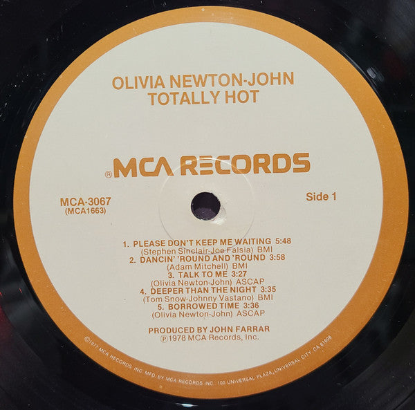 Olivia Newton-John : Totally Hot (LP, Album, Pin)