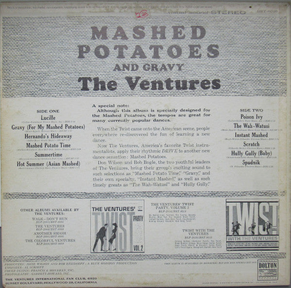 The Ventures : Mashed Potatoes And Gravy (LP, Album, RE)