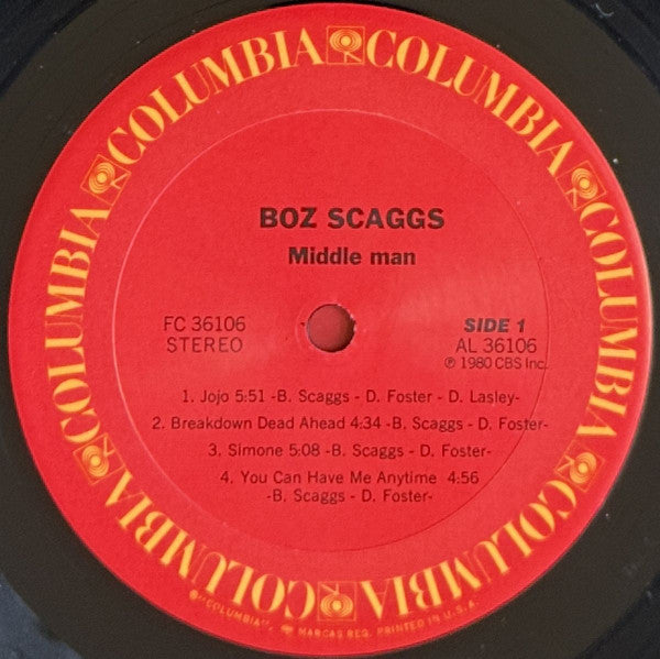 Boz Scaggs : Middle Man (LP, Album, Ter)