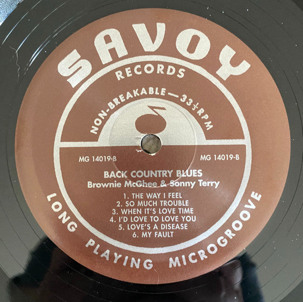 Sonny Terry & Brownie McGhee : Back Country Blues (LP, RE, 180)