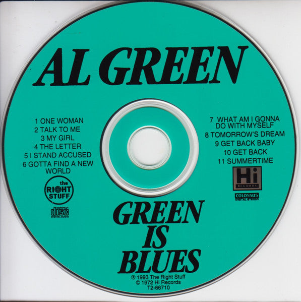 Al Green : Green Is Blues (CD, Album, RE, RM, RP)