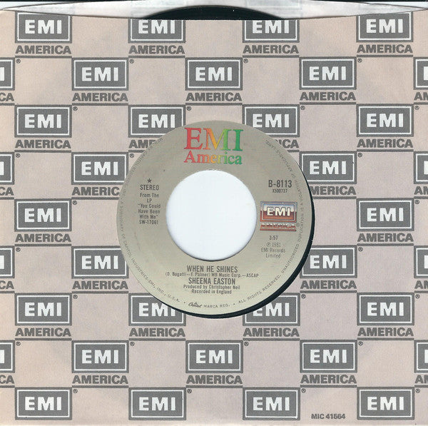Sheena Easton : When He Shines / Family Of One (7", Jac)