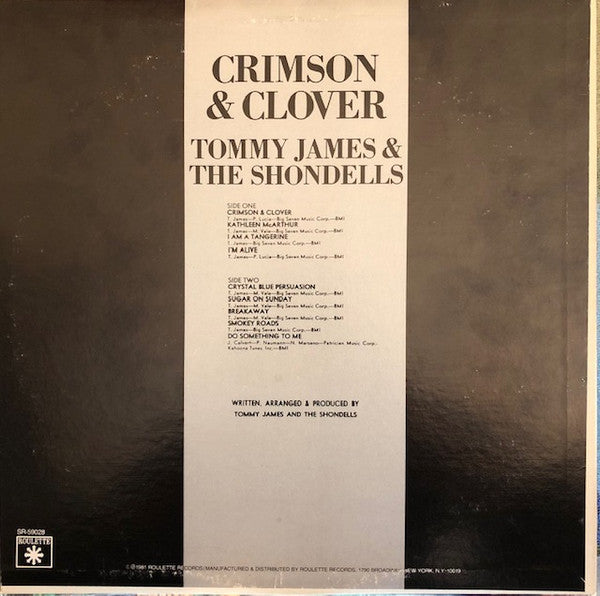 Tommy James & The Shondells : Crimson & Clover (LP, Album, RE)