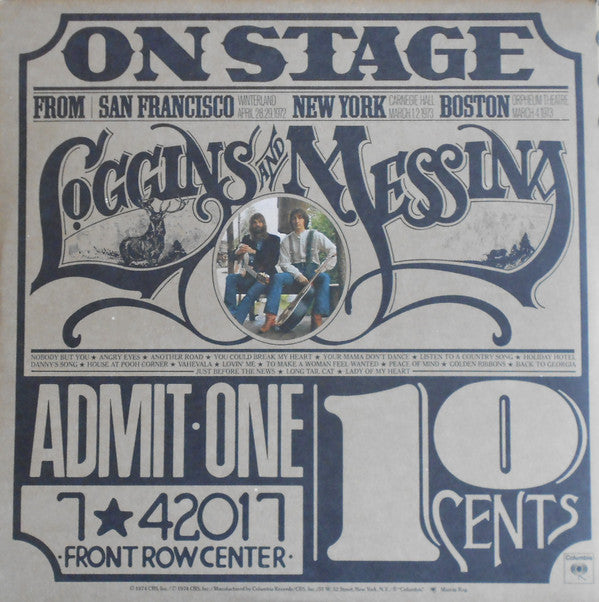 Loggins And Messina : On Stage (2xLP, Album, Gat)