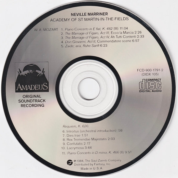 Neville Marriner*, Academy Of St. Martin-In-the-Fields* : Amadeus (2xCD, Album)