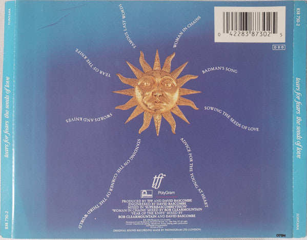 Tears For Fears : The Seeds Of Love (CD, Album, RE)