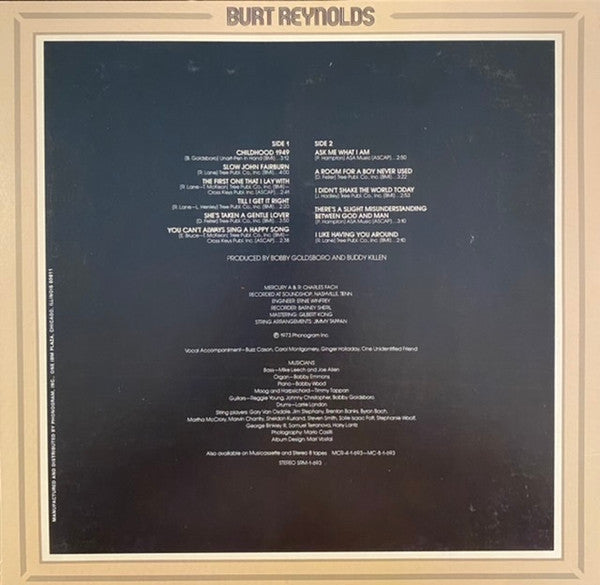 Burt Reynolds : Ask Me What I Am (LP, Album, PR)
