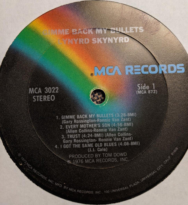 Lynyrd Skynyrd : Gimme Back My Bullets (LP, Album, Club, CRC)