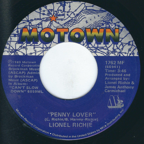 Lionel Richie : Penny Lover (7", Single)