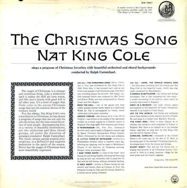 Nat King Cole : The Christmas Song (LP, Album, RE, Los)