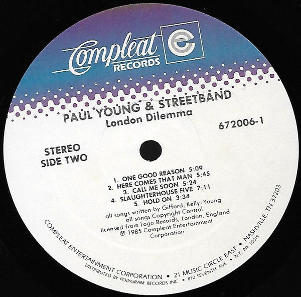 Paul Young And Streetband : London Dilemma A Compleat Collection (2xLP, Comp, All)