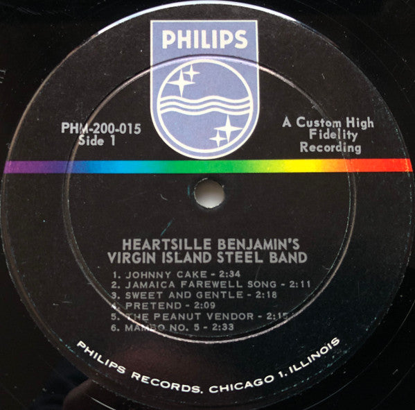 Heartsille Benjamin's Virgin Island Steel Band* : Heartsille Benjamin's Virgin Island Steel Band  (LP, Album, Mono)