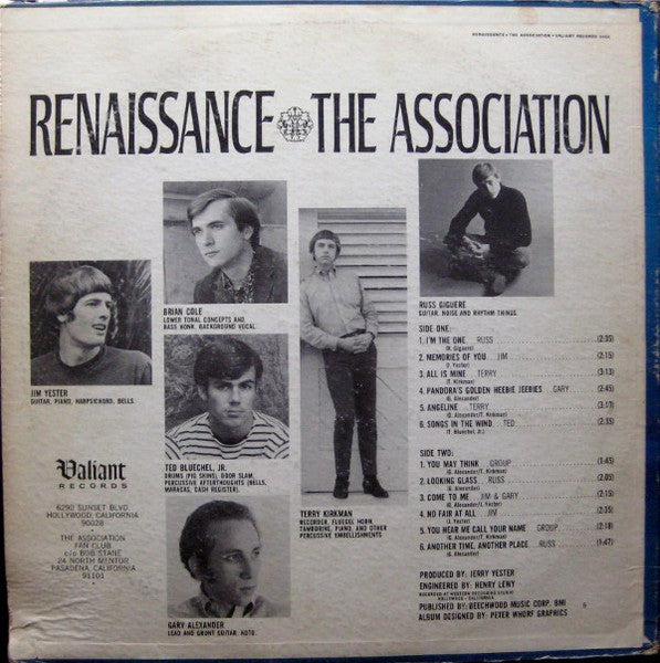 The Association (2) : Renaissance (LP, Album, Mono)