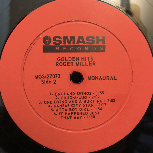 Roger Miller : Golden Hits (LP, Comp, Mono)