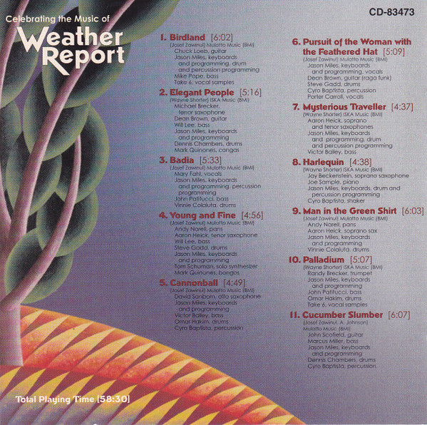 Various : Celebrating The Music Of Weather Report (CD, Album)