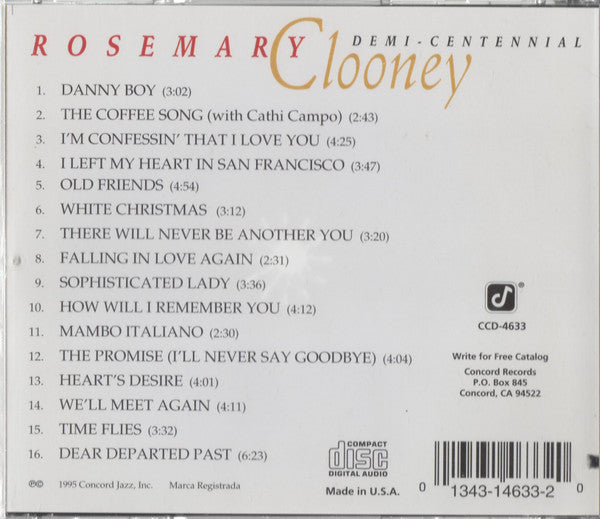 Rosemary Clooney : Demi-Centennial (CD, Album, RP)