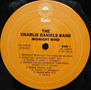 The Charlie Daniels Band : Midnight Wind (LP, Album)