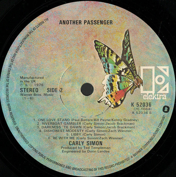 Carly Simon : Another Passenger (LP, Album)
