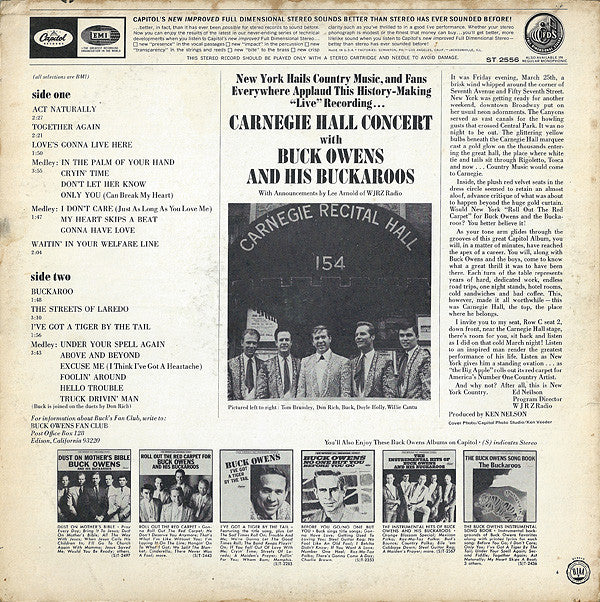 Buck Owens And His Buckaroos : Carnegie Hall Concert (LP, Album, Los)