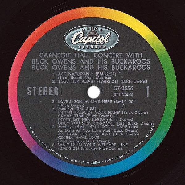 Buck Owens And His Buckaroos : Carnegie Hall Concert (LP, Album, Los)