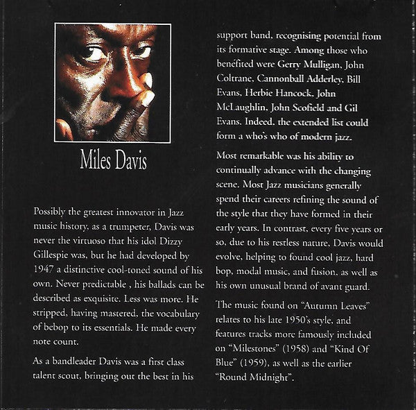 Miles Davis : Autumn Leaves (CD, Comp, RP)