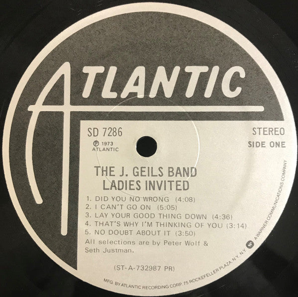 The J. Geils Band : Ladies Invited (LP, Album, RP, PR )