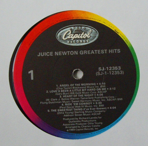 Juice Newton : Greatest Hits (LP, Comp, Jac)