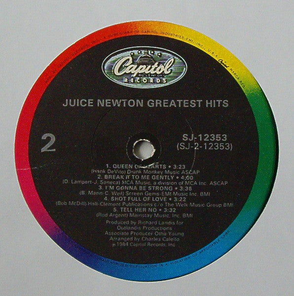 Juice Newton : Greatest Hits (LP, Comp, Jac)