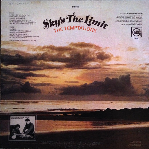 The Temptations : Sky's The Limit (LP, Album, Ind)