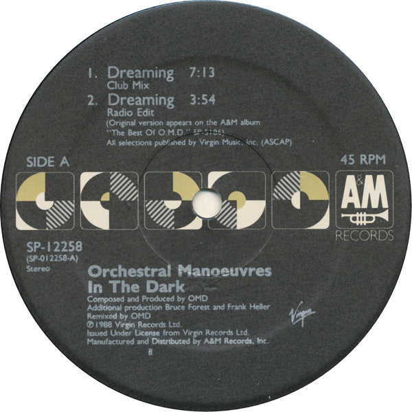 Orchestral Manoeuvres In The Dark : Dreaming (12", Single)