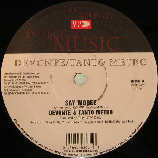 Devonte & Tanto Metro* / Beenie Man : Say Wodee / Bookshelf (12")
