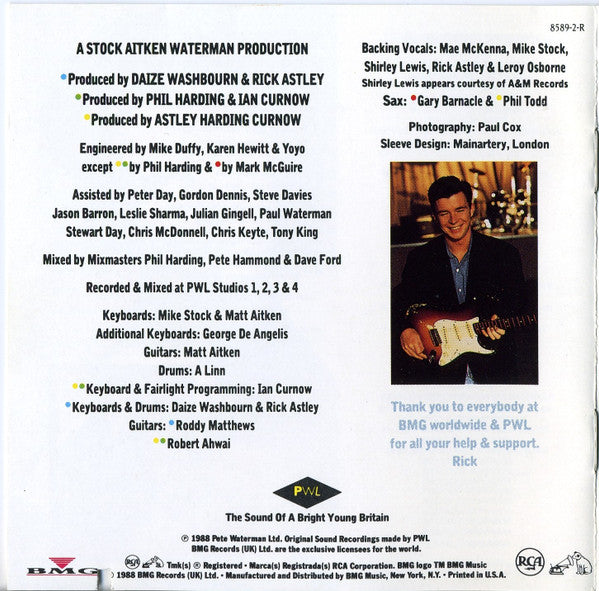 Rick Astley : Hold Me In Your Arms (CD, Album)