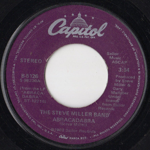 The Steve Miller Band* : Abracadabra / Baby Wanna Dance (7", Single, Win)