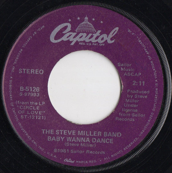 The Steve Miller Band* : Abracadabra / Baby Wanna Dance (7", Single, Win)