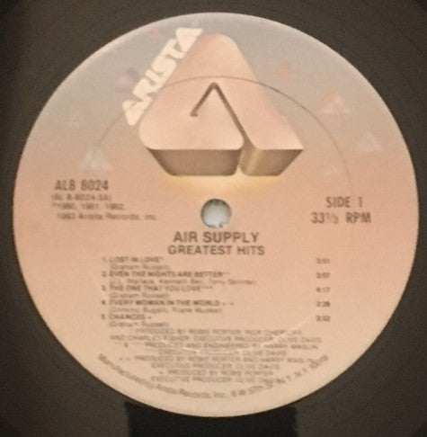 Air Supply : Greatest Hits (LP, Comp)