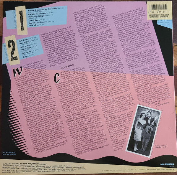 Patsy Cline : Live At The Opry (LP, Album, RM)