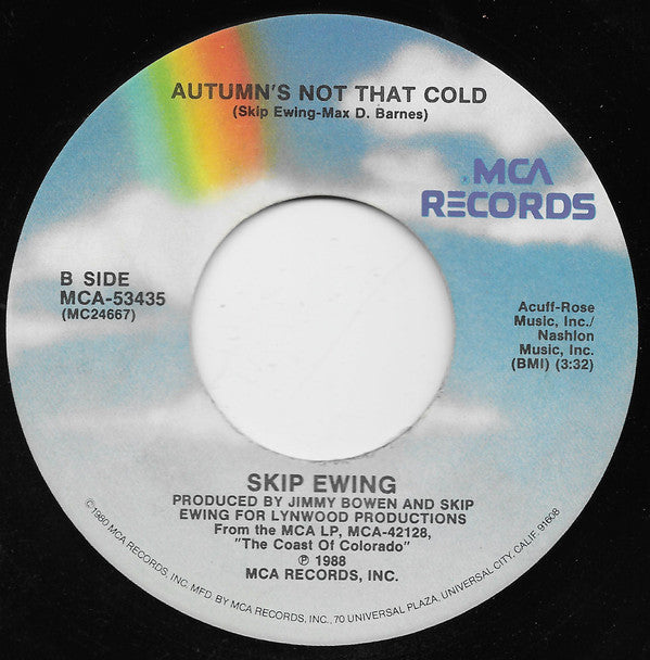 Skip Ewing : Burnin' A Hole In My Heart (7", Single, Pin)