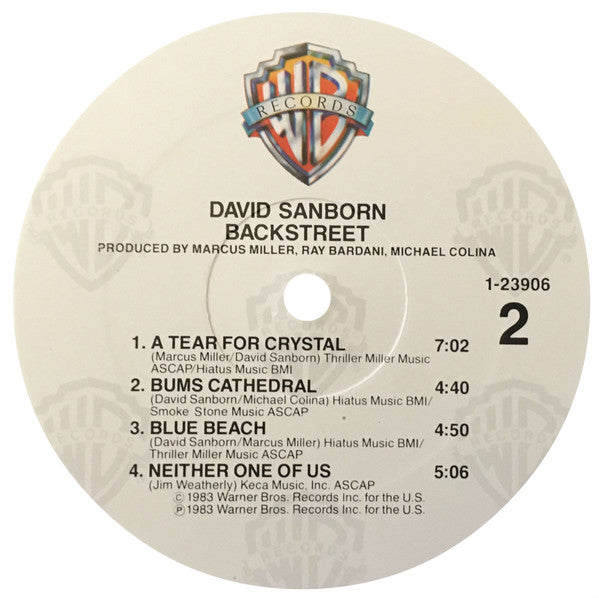 David Sanborn : Backstreet (LP, Album, All)