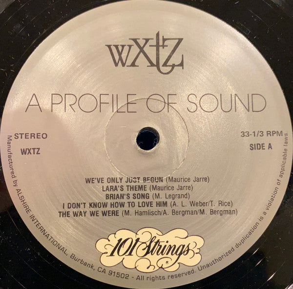 101 Strings : WXTZ  FM 103 A Profile Of Sound (LP, Promo)