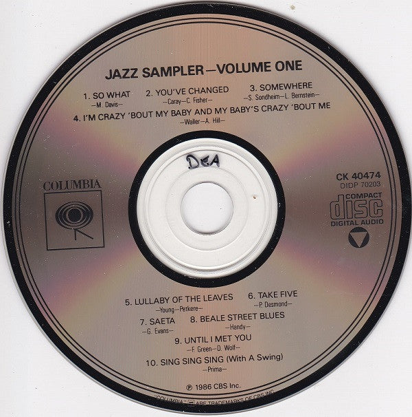 Various : Jazz Sampler Volume One (CD, Comp, RM)