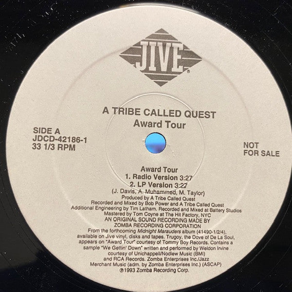 A Tribe Called Quest : Award Tour (12", Promo)