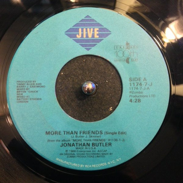 Jonathan Butler : More Than Friends (7", Single)