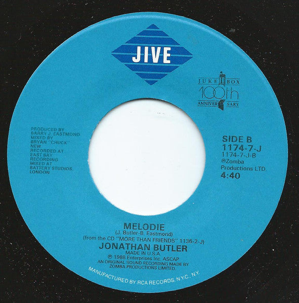 Jonathan Butler : More Than Friends (7", Single)