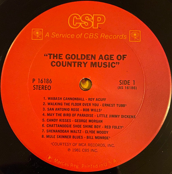 Various : The Golden Age Of... Country Music "A Parade of Super Stars From The GRAND OLE OPRY" (LP, Comp)