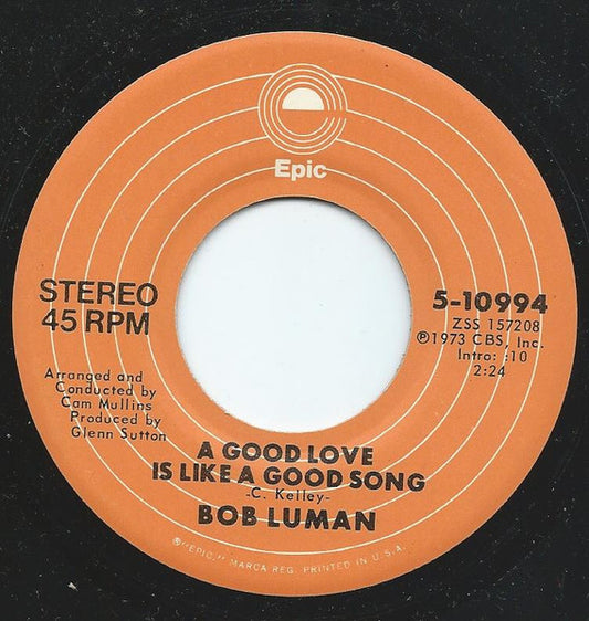 Bob Luman : A Good Love Is Like A Good Song / Have You Ever Said I Love You To A Lady (7", Single)