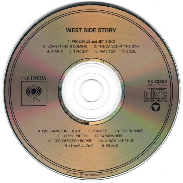 Leonard Bernstein, Stephen Sondheim, Original Broadway Cast* : West Side Story (CD, Album, RE, RP)